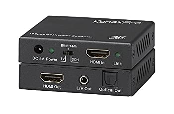 【中古】【インポート品・未当て嵌める】Kanex Pro 4K HDMI オーディオエクストラクター 18Gbps 4K HDMI ドルビーアトモス付き添い人 (HAECOAX3) 黒いこと