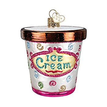 【中古】【39shop】【輸入品・未使用】Old★World Christmas Ice Cream Carton Glass Ornament(新古品)|アトリエ絵利奈