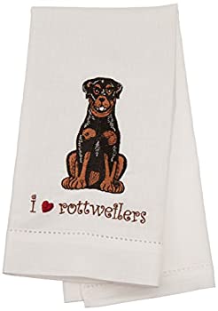 【中古】【輸入品・未使用】Rescue Me Now Rottweiler Tea Towel 27.9cm by 17.8cm Embroidered