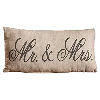 【中古】【39shop】【輸入品・未使用】Country★Houseコレクションプリミティブコットン12?" x 6?" Throw枕( Mr。& Mrs ) 12" x 6" 83610(新古品)|アトリエ絵利奈