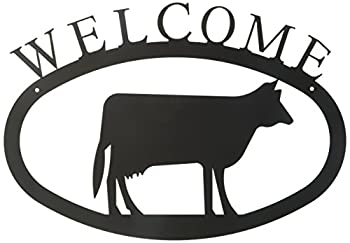 【中古】【輸入品・未使用】17.5インチCow Welcome Sign Large