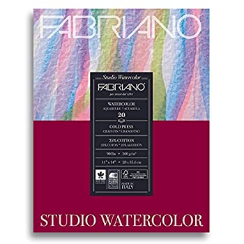 【中古】【輸入品・未使用】Fabriano 90 Lb (200 gsm) Cold Press Watercolor Pad 11 x 14 inch 20 sheets by Savoir Faire