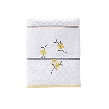 【中古】【輸入品・未使用】(Bath Towel - Embroidered White) - Saturday Knight Spring Garden Embroidered Bath Towel White 8,865円