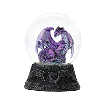 【中古】【輸入品・未使用】Hoarfrost Dragon Water Globe with Glitters 80mm Home Decor Gift Collectible