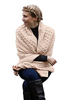 【中古】【39shop】【輸入品・未使用】Carraig★Donn 100%ウールブランケット ハニカムニットデザイン (スキッドドー)(新古品)|アトリエ絵利奈