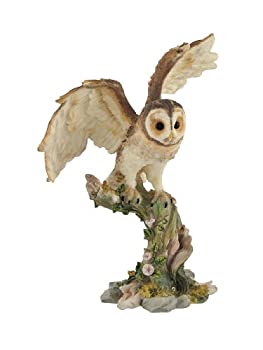 【中古】【輸入品・未使用】フクロウSpreading Wings on Perch Statue
