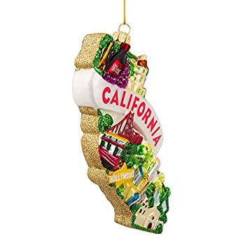 【中古】【39shop】【輸入品・未使用】Kurt★Adler ガラスカリフォルニア州オーナメント 5インチ（新古品）｜アトリエ絵利奈