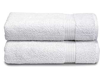 【中古】【輸入品・未使用】(タオルセレクションズ) TowelSelections ブロッサムコレクション 柔らかなタオル トルコ綿100% トルコ製 2 x Bath Towels ホワイト BLS-2BTW-WH