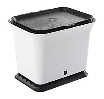 【中古】【輸入品・未使用】(Fresh Air Black & White) - Full Circle Fresh Air Odour-Free Kitchen Compost Collector