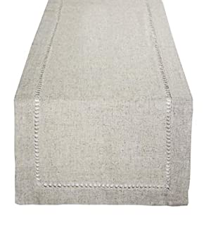 【中古】【輸入品・未使用】(41cm x 300cm) - Fennco Styles Handmade Hemstitch Design Natural Table Runner. (41cm x 300cm)