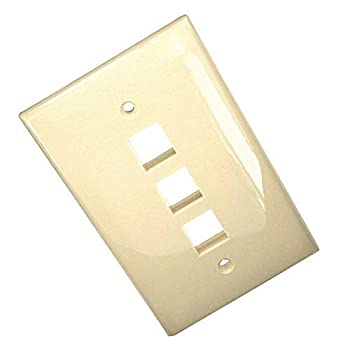 【中古】【39shop】【輸入品・未使用】Leviton★41091-3IN QuickPort Midsize Wallplate Single Gang 3-Port Ivory by Leviton(新古品)|アトリエ絵利奈