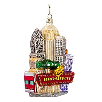 【中古】【39shop】【輸入品・未使用】Kurt★Adler NYC Cityscape Glass Ornament 14cm（新古品）｜アトリエ絵利奈
