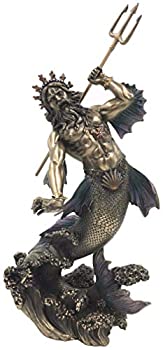 【中古】【インポート品・未当て嵌める】Unicorn Studios WU70787A4 Poseidon - God of The Sea Cold Cast Bronze Figurine