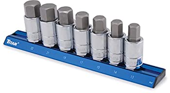 【中古】【輸入品・未使用】Titan 16131 7 Pc Large Met Hex Sckt Bit Set