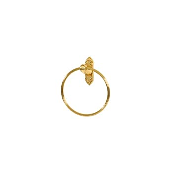 【中古】【輸入品・未使用】(polished brass) - Alno A8540-PB Ribbon Reed Towel Ring