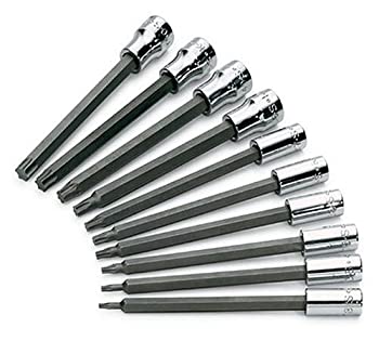 【中古】【輸入品・未使用】SK Hand Tool 84220 10 pc.0.25 and 0.38 Drive Long Torx Bit Socket Set