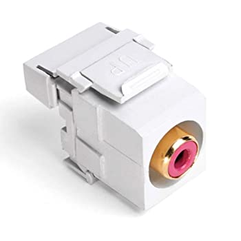 【中古】【輸入品・未使用】Leviton 40735-rrw QuickPort RCA 110-typeレッドバレルホワイト