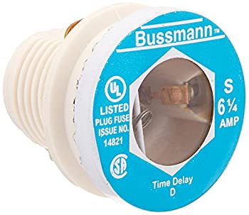 【中古】【輸入品・未使用】Bussmann S6???1?/ 4?6???1?/ 4?ampタイプS time-delay dual-elementプラグヒューズRejectionベース、125?V UL Listed、4?-パック