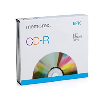 【中古】【輸入品・未使用】Memorex memcd-r / 5?CD - R 80-minute 700?MB 52?xジュエルケース、5?- Pack