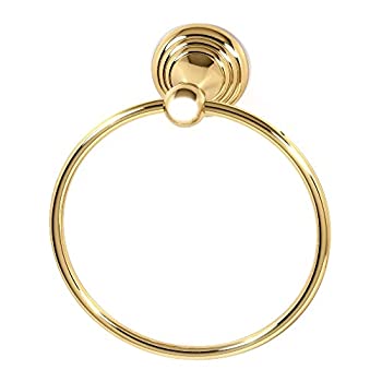【中古】【インポート品・未当てはめる】(Brass) - Alno A9040-PB Embassy Towel Ring