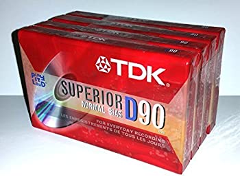 【中古】【インポート品・未当て嵌める】TDK Superior 並大抵偏った考えD90 IEC I / Type I 日常吹き込み用カセットテープ - 4容器に並べる