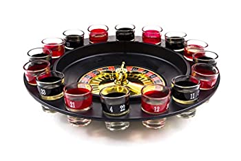 【中古】【インポート品・未当て嵌める】ゲームナイトルーレット 打つこと水飲み16点仕掛ける カジノ 成年者用 好いたらしいパーティーボードドリンクゲーム 黒いこと