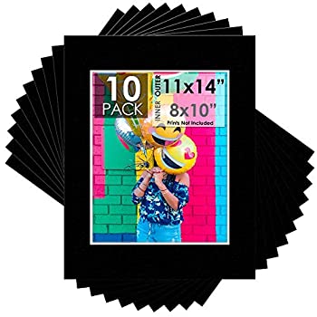【中古】【輸入品・未使用】Mat Board Center 11x14 BLACK COLORS Picture Mats for 8x10 Photos by Mat Board Center