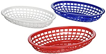 【中古】【輸入品・未使用】Tablecraft BBQ1074RWB 6 Piece Classic Oval Plastic Baskets Red/White/Blue by Tablecraft 8,626円