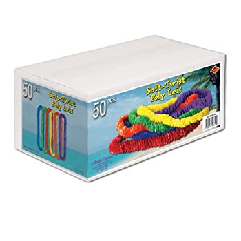 【中古】【輸入品・未使用】soft-twist Poly Leis w /プリント小売カートンあたり50?Leis (Asstd色、パッケージ