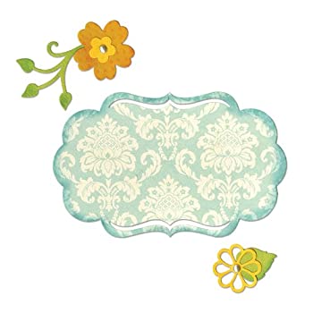 【中古】【輸入品・未使用】Sizzix Thinlits 死ぬ空想ラベル ＆ 花