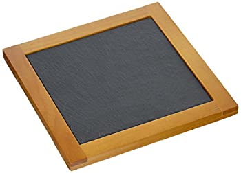 【中古】【インポート品・未当て嵌める】Creative Home パイン材木 スレートインサート付き添い人 7.5in 真四角三脚架 自然的仕上 食器・カトラリー・グラス-食器-キッチン用品・食器・調理器具