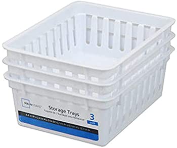 【中古】【輸入品・未使用】Basic Square Mini Bin Storage Trays White 9 Pack by Mainstay