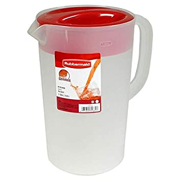 【中古】【輸入品・未使用】Rubbermaid - Pitcher Classic 1 Gal. Clear Base Red Bulk 57 x 6.5 x 10.5 in by Rubbermaid
