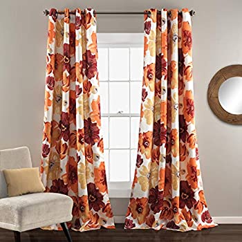 【中古】【39shop】【輸入品・未使用】Lush★Decor Leah Blackout Window Curtain Panel (Set of 2) Red/Orange by Lush Decor（新古品）｜アトリエ絵利奈