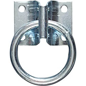 【中古】【輸入品・未使用】Stanley National Hardware 2060BC 亜鉛メッキ ヒッチリング プレート付き (2個パック)
