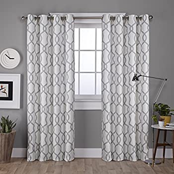 【中古】【輸入品・未使用】Exclusive Home Curtains 高知リネンブレンドグロメットトップカーテンパネル ペア 52x96 ドーブグレー 2枚