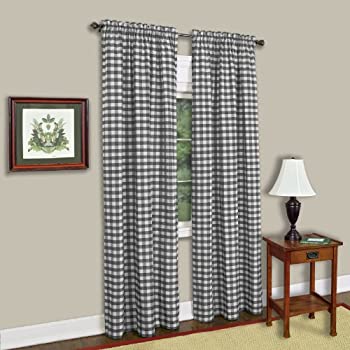 【中古】【輸入品・未使用】Achim BCPN84BW12 Buffalo Check Panel - 42 in. x 84 in. - Black-White