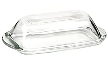 【中古】【輸入品・未使用】(1 Clear Butter Dish) - Anchor Hocking Glass Butter Dish with Cover