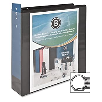 【中古】【輸入品・未使用】Business Source BSN09958 View Binder- w- 2 Inside Pockets- 3in. Capacity- Black