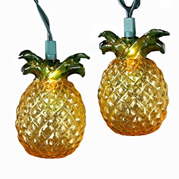 【中古】【輸入品・未使用】Kurt Adler 10-Light Glass-Look Pineapple Light Set by Kurt Adler