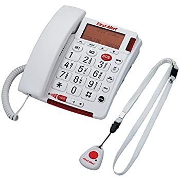 【中古】【39shop】【輸入品・未使用】First★Alert sfa3800?Bigボタンコード付き電話with緊急キー&リモートペンダントby First Alert（新古品）｜アトリエ絵利奈