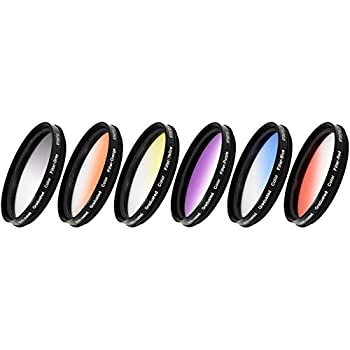 【中古】【39shop】【輸入品・未使用】Vivitar★67?Mm Graduated Colorマルチコートフィルタセット(レッド、イエロー、ブルー、オレンジ、グレー、パープル&ケース)（新古品）｜アトリエ絵利奈