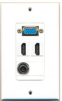 【中古】【インポート品・未当て嵌める】RiteAV - 1 x SVGA 2 x HDMI 3.5粍 オーディオポートウォールプレート 白いこと