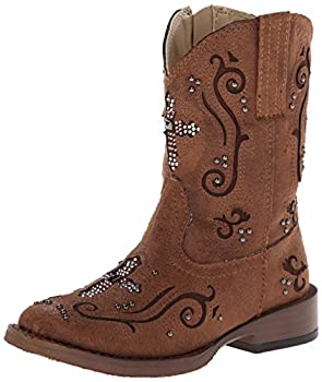 【中古】【輸入品・未使用】[Roper] Faith Square Toe Bling Cowgirl Boot (Toddler/Little Kid) US サイズ: 3 Child カラー: ブラウン