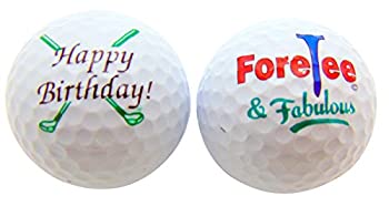 【中古】【輸入品・未使用】Happy 40th Birthday foretee & Fabulousのセット2ゴルフボールGolferギフトパック