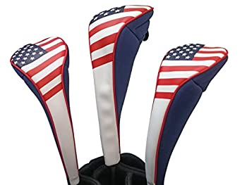 【中古】【輸入品・未使用】Majek USA パトリオット ゴルフ ジッパーヘッドカバー ドライバー1 3 5 フェアウェイウッドヘッドカバー U.S.A ネオプレンスタイル 愛国的なドラ 11,218円