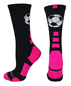 【中古】【インポート品・未当て嵌める】(Large Black/Neon Pink) - Soccer Ball Crew Soccer Socks その他-サッカー・フットサル