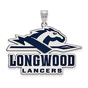 【中古】【輸入品・未使用】LogoArtスターリングシルバーLongwood University XLエナメルペンダントチェーンIncluded