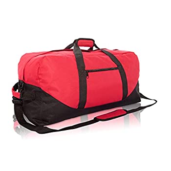【中古】【輸入品・未使用】DALIX 25インチ Big Adventure 大きな ジム スポーツ ダッフル バッグ (ブラック グレー ネイビーブルー レッド 迷彩) X-Large レッド