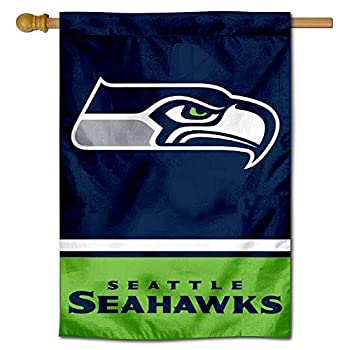 【中古】【39shop】【輸入品・未使用】Seattle★Seahawks Two Sided House Flag（新古品）｜アトリエ絵利奈